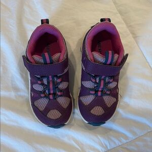 Toddler Merrell Purple and Pink Hiking Shoes (Trail Chaser 2 Jr in Berry / Navy)